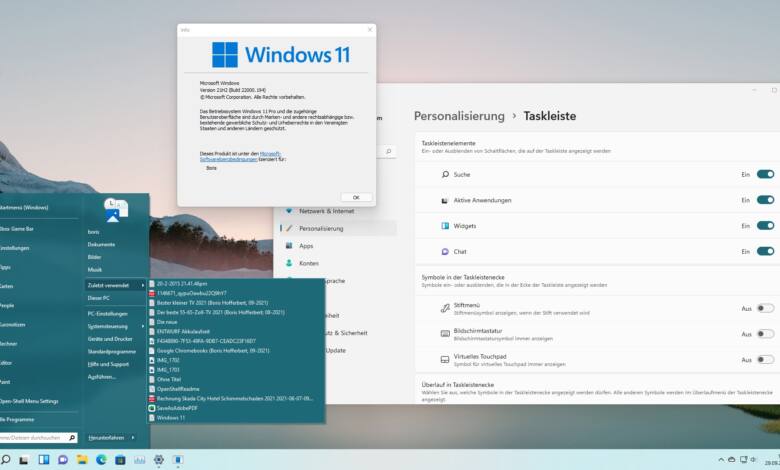 Windows 11 klassisches Startmenü