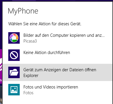 iOS-Fotos auf Windows 8 überspielen