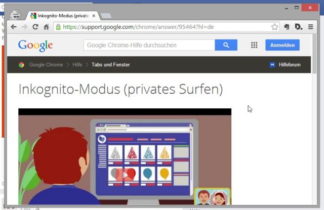 Surfspuren Google Chrome