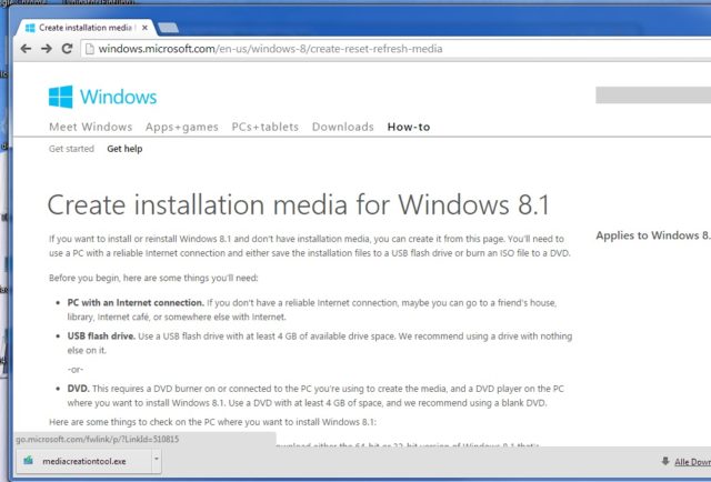 Windows 8 Download Tool