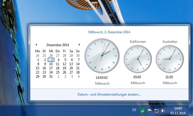 Windows Weltzeituhr