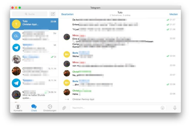 Wie "Webclient" richtig geht, beweist einmal mehr Telegram - a.k.a. "Das bessere WhatsApp"