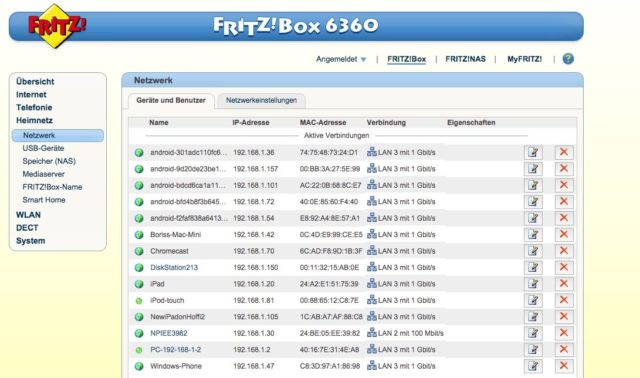 FritzBox Heimnetzwerk