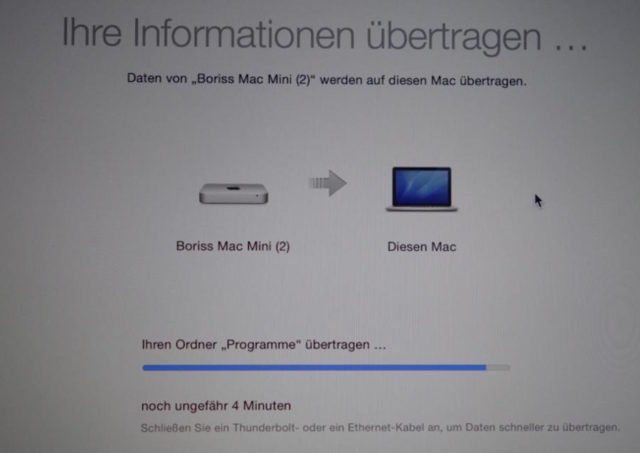 Mac Übertragung