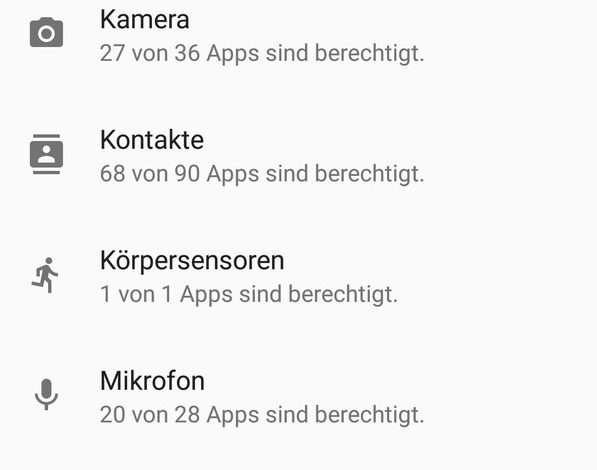 Android App Berechtigungen