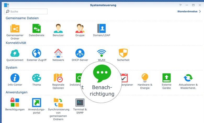 Synology Systemsteuerung