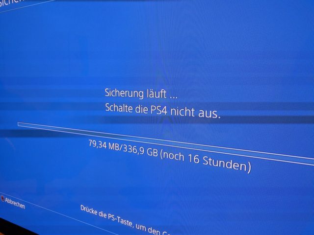 PS4-Sicherung
