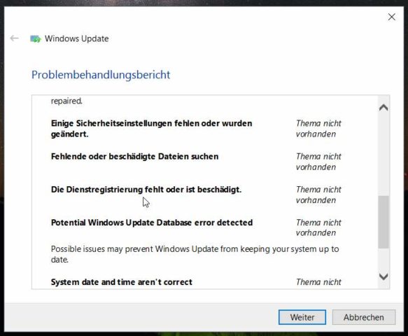Windows-Update beheben