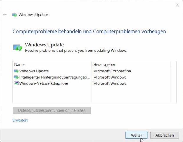 Windows-Update Fehler