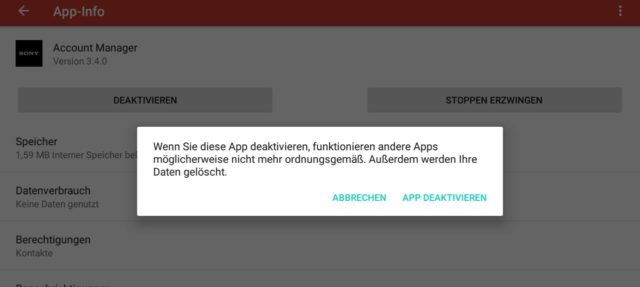 Android Apps deaktivieren
