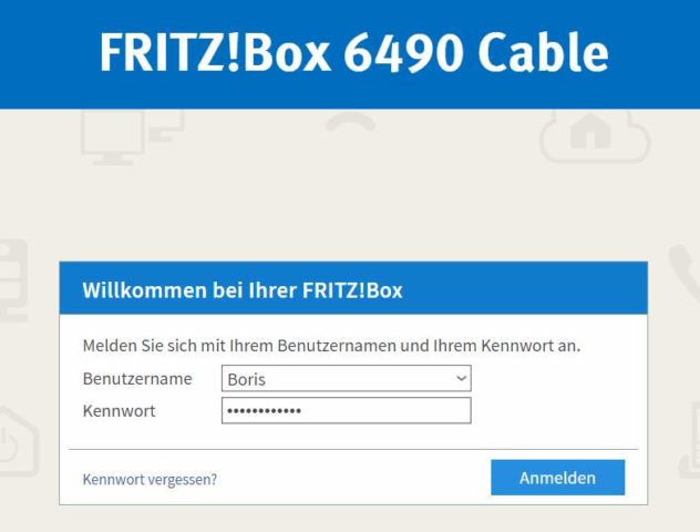 Fritzbox Anmeldung