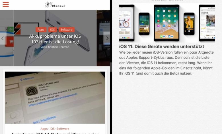iOS 11 Multitasking