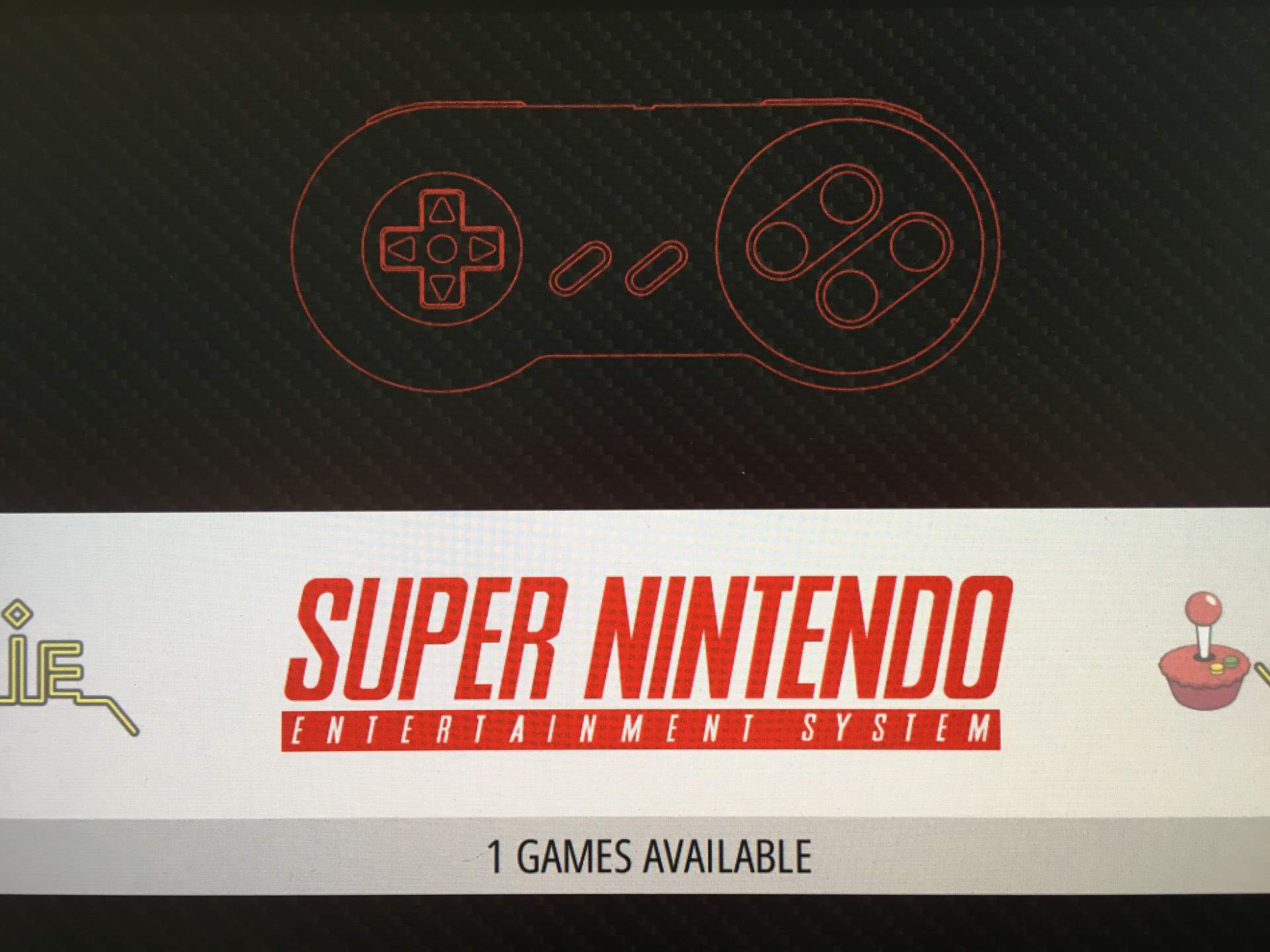Nach dem Neustart wird das Super-NES angezeigt.