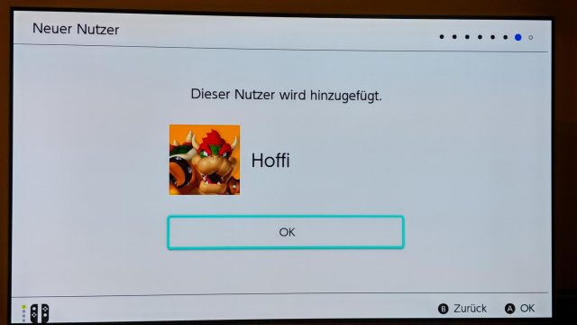 Nintendo Switch Benutzer einrichten