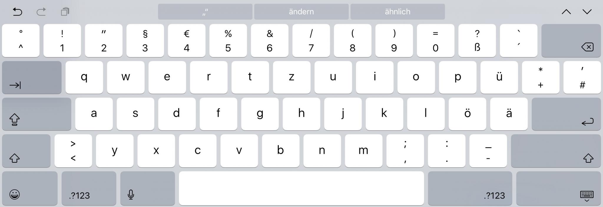 Das größere Bildschirm-Keyboard erlaubt echtes Schreiben.