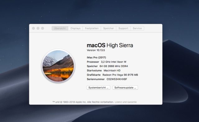 iMac Pro Ausstattung