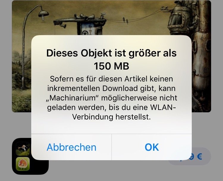 Apples App-Store hat ein nerviges Downloadlimit.