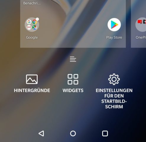 Android Widget aussuchen