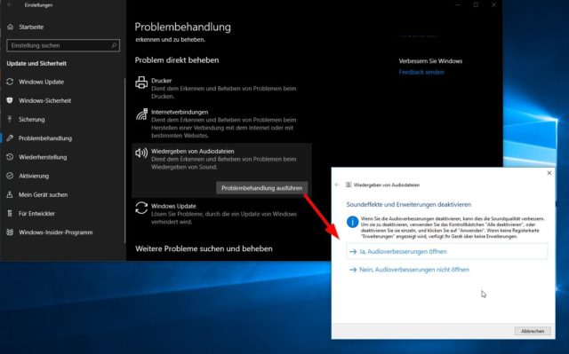 Windows Problembehebung Assistenten