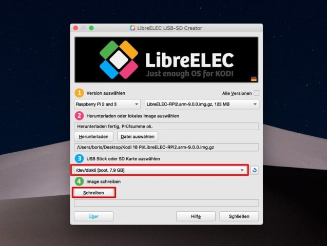 LibreELEC SD installer Pi