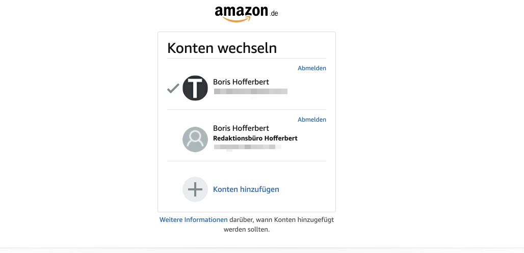 Kann man ein Amazon-Konto übertragen?