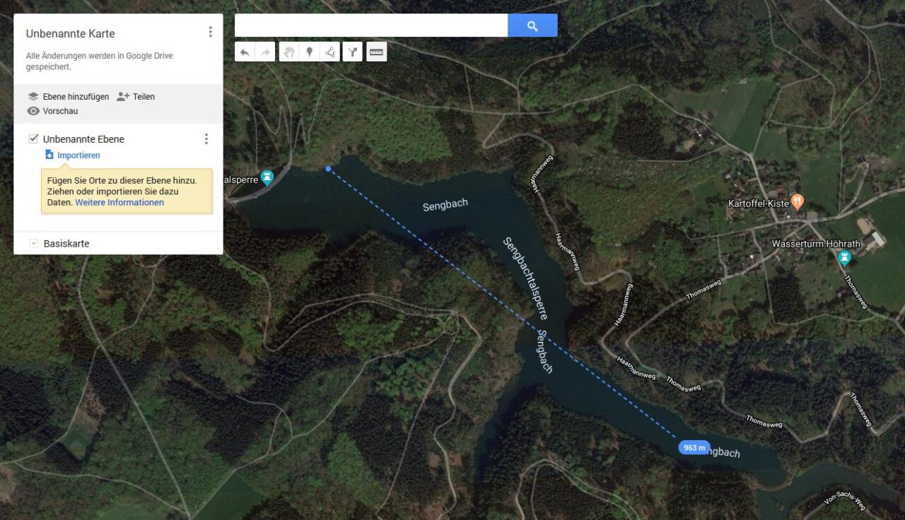 Google Maps Flächen und Strecken messen Tutonaut.de