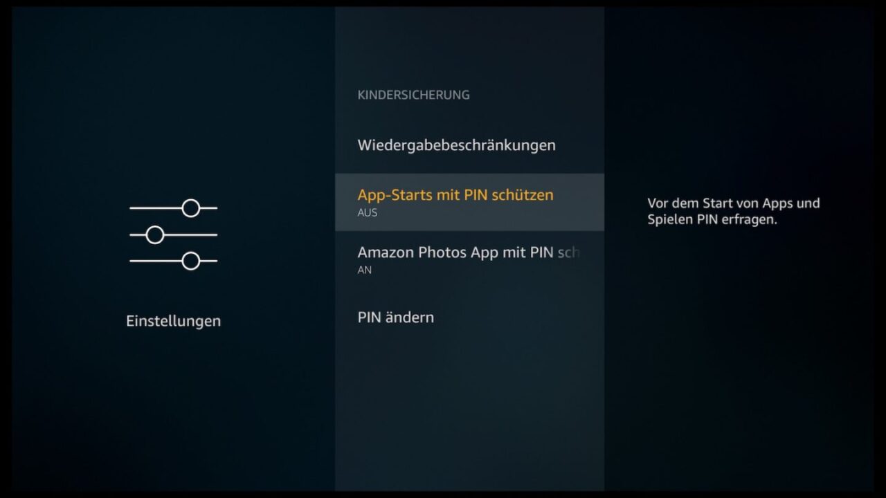 Anleitung Kindersicherung beim Amazon Fire TV einrichten Audio