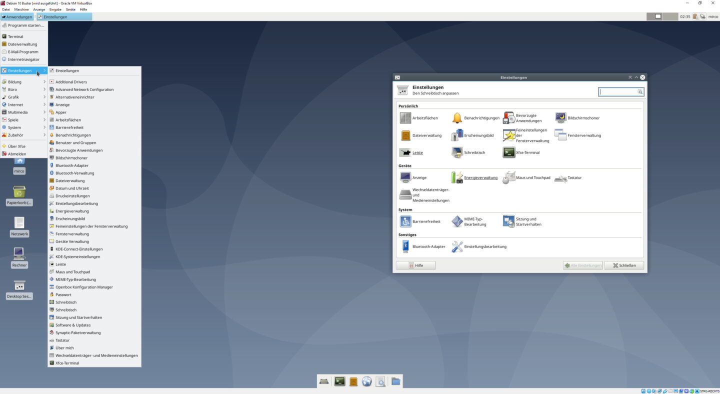 linux desktop screenshot
