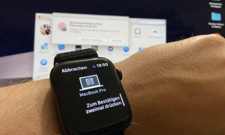 Macbook mit Apple Watch entsperren Anleitung