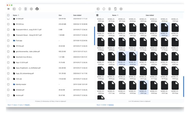 OpenMTP Android File Transfer for macOS Dateien markieren