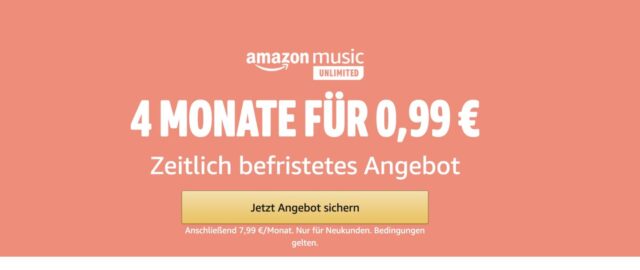 Amazon Music Unlimited Angebot