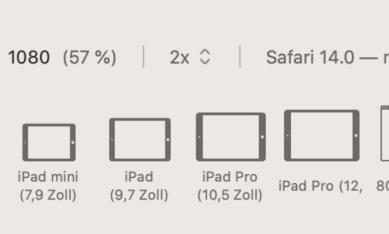 Safari besitzt einen praktischen Responsive-Modus.