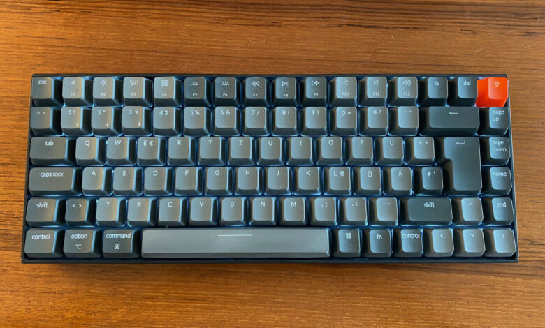 Die Keychron K2 ist eine mechanische Tastatur mit QWERTZ und Bluetooth für Mac und Windows (Foto: Tutonaut)