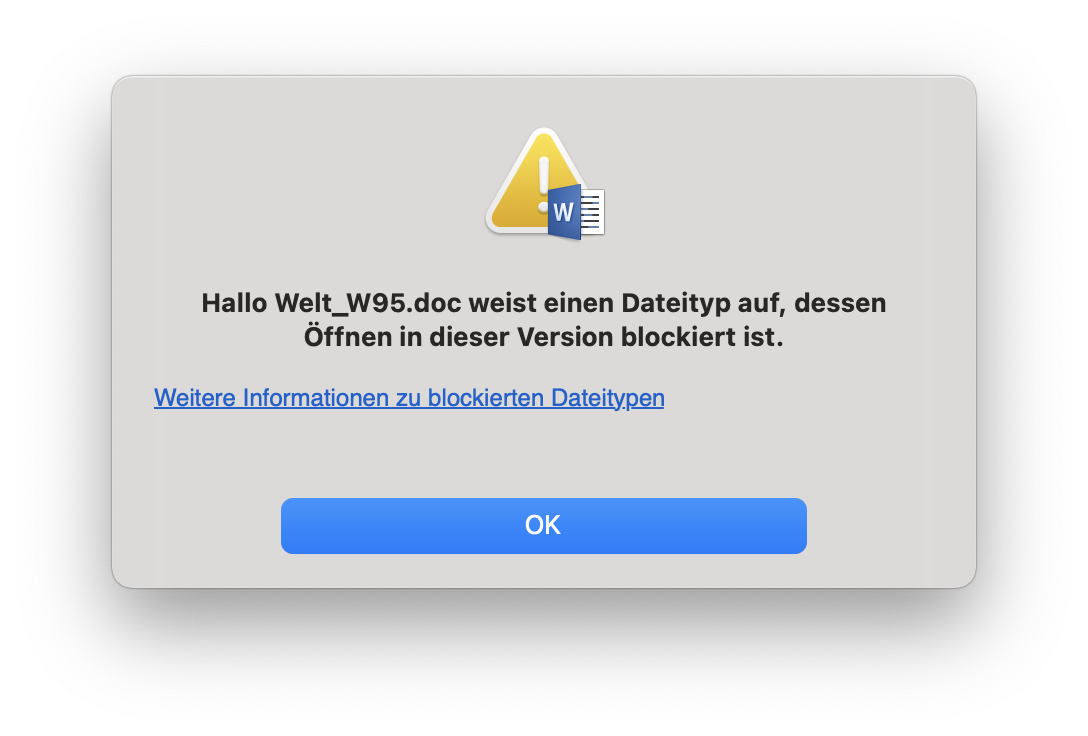 Alte Word-Dateien öffnen und als Docx sichern