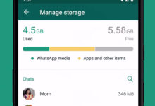 WhatsApp Speicher Management
