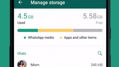 WhatsApp Speicher Management