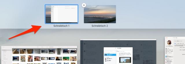 Virtuelle Desktops SPaces macOS