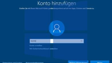 Windows 10 ohne Microsoft-Konto