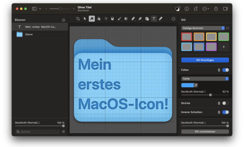 Coole MacOS-Icons sind mit Pixelmator Pro im Handumdrehen erstellt.