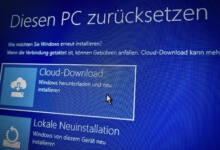 Windows 10 Neuinstallation Cloud