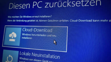 Windows 10 Neuinstallation Cloud