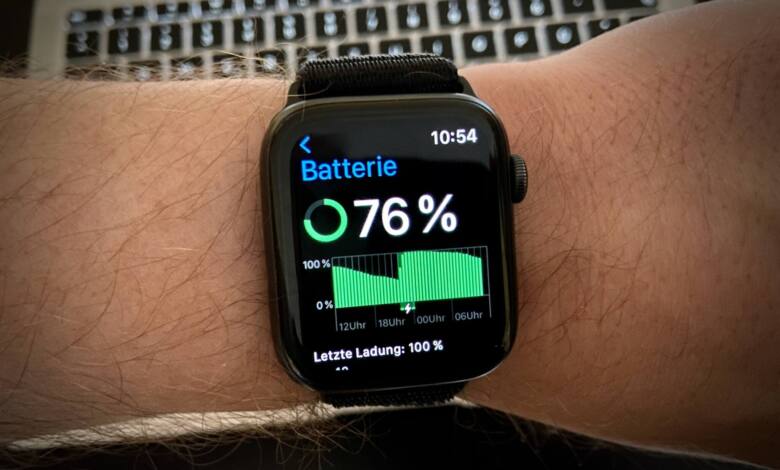Apple Watch Akkuzustand Batteriezustand