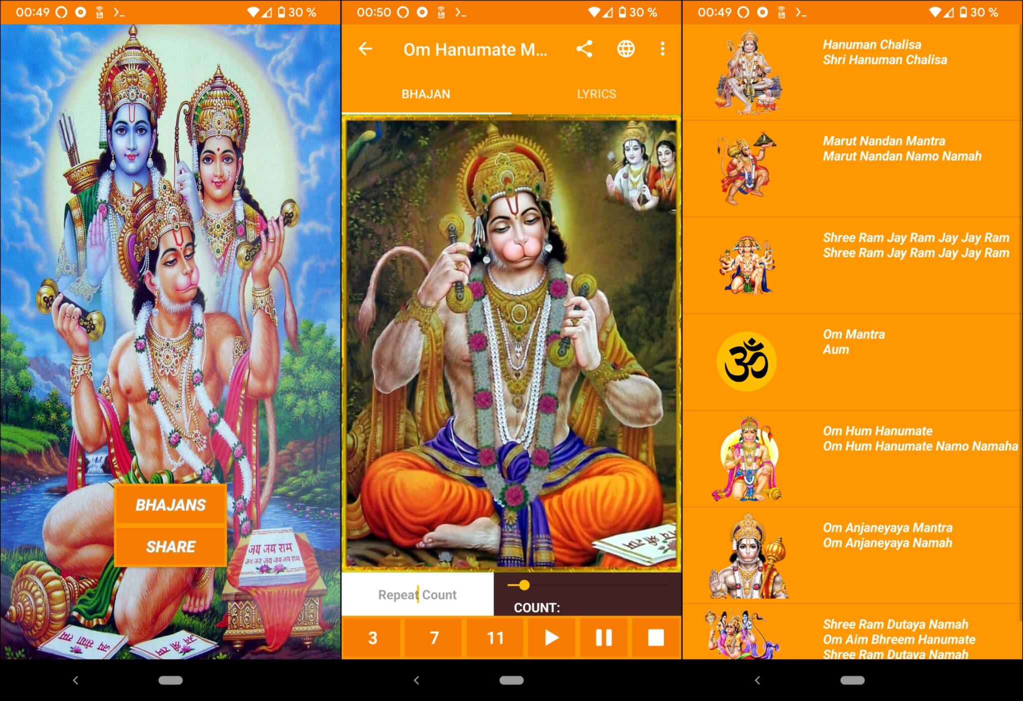 hindu-app im bild.