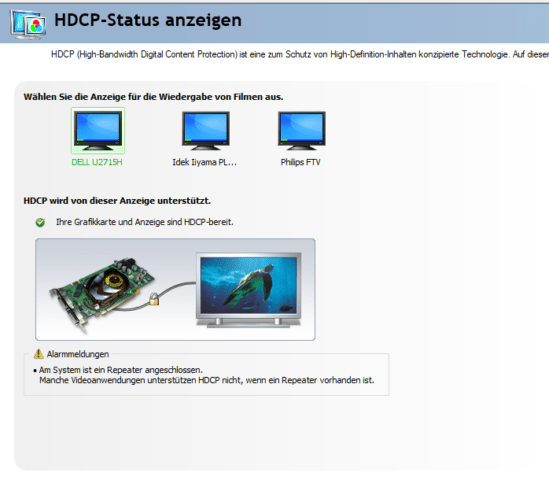 hdcp-status in nvidia-systemsteuerung.