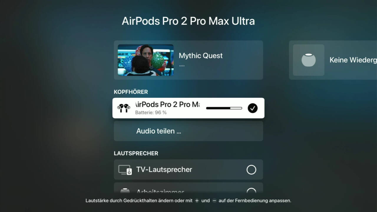 Apple TV AirPlay Ausgabe
