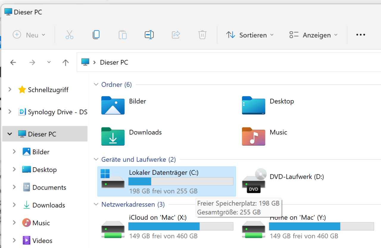 Windows 11 Festplatte Speicherbelegung