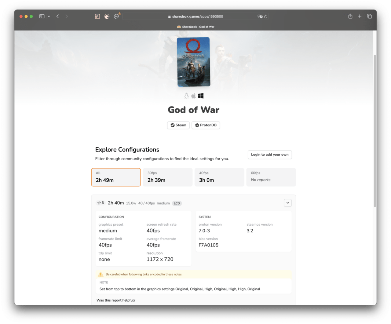 Steam Deck Spiele optimale Einstellungen finden.