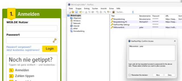 keepass-screenshot von url-bestätigung.