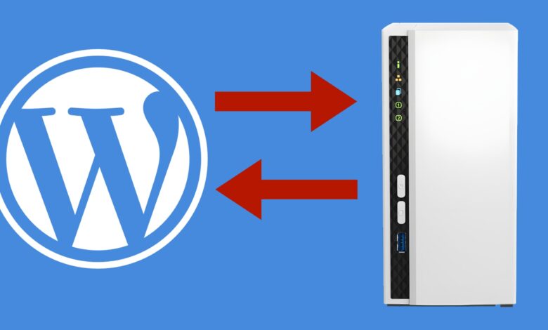 WordPress-Backup auf das NAS? Kein Problem! (Bild: C. Rentrop, Quelle Grafiken WordPress & QNAP)