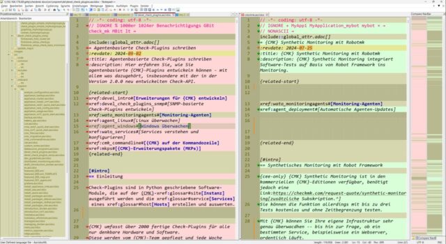 texte in notepad++.